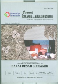 JURNAL KERAMIK DAN GELAS INDONESIA