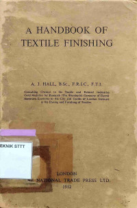 Image of A HANDBOOK OF TEXTILE FINISHING