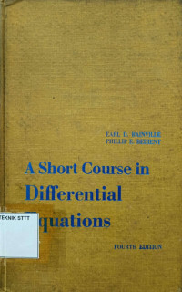 Image of A SHORT COURSE IN DIFFERENTIAL EQUATIONS FOURTH EDITION