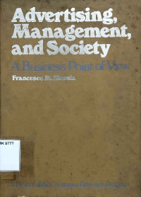 Image of ADVERTISING, MANAGEMENT AND SOCIETY: A  BUSINESS POINT OF VIEW