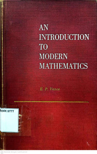 Image of AN INTRODUCTION TO MODERN MATHEMATICS