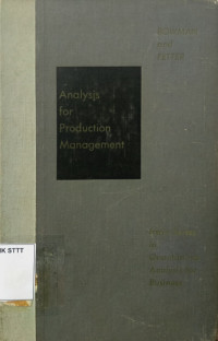 Image of ANALYSIS FOR PRODUCTION MANAGEMENT