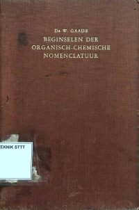 Image of BEGINSELEN DER ORGANISCH-CHEMISCHE NOMENCLATUUR