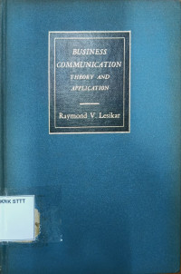 Image of BUSINESS COMMUNICATION THEORY AND APPLICATION FIRST EDITION