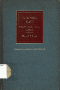 Image of BUSINESS LAW: PRINCIPLES AND CASES