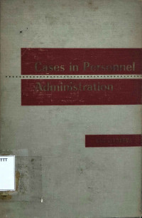 Image of CASES IN PERSONNEL ADMINISTRATION