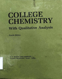 Image of COLLEGE CHEMISTRY WITH QUALITATIVE ANALYSIS
