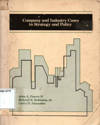 Image of COMPANY AND INDUSTRY CASES IN STRATEGY AND POLICY