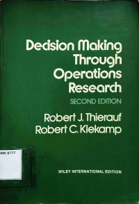 Image of DECISION MAKING THROUGH OPERATIONS RESEARCH