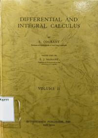 Image of DIFFERENTIAL AND INTEGRAL CALCULUS VOLUME II