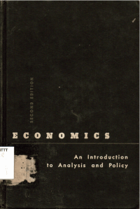 Image of ECONOMICS AN INTRODUCTION TO ANALYSIS AND POLICY