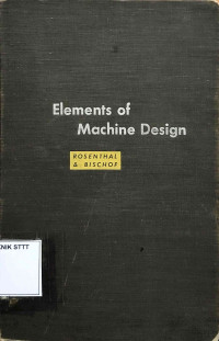 Image of ELEMENTS OF MACHINE DESIGN