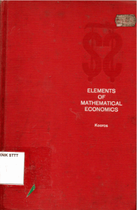 Image of ELEMENTS OF MATHEMATICAL ECONOMICS