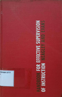 Image of HANDBOOK FOR EFFECTIVE SUPERVISION OF INSTRUCTION