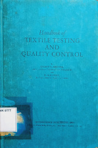 Image of HANDBOOK OF TEXTILE TESTING AND QUALITY CONTROL
