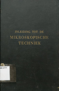 Image of INLEIDING TOT DE MIKROSKOPISCHE TECHNIEK