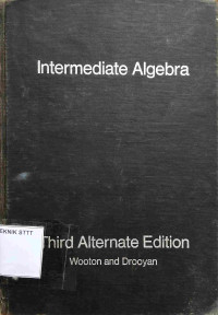 Image of INTERMEDIATE ALGEBRA