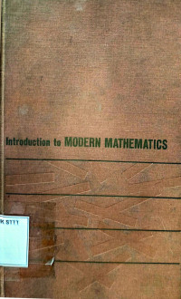 Image of INTRODUCTION TO MODERN MATHEMATICS