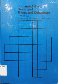 Image of JOURNAL OF THE SOCIETY OF DYERS AND COLOURISTS