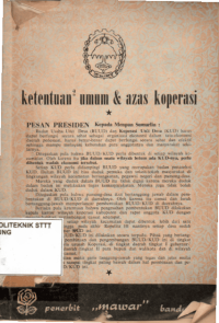 Image of KETENTUAN2 UMUM & AZAS KOPERASI