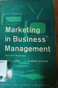 Image of MARKETING IN BUSINESS MANAGEMENT: TEXT AND READINGS