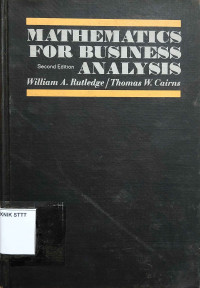 Image of MATHEMATICS FOR BUSINESS ANALYSIS