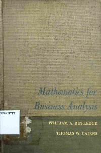 Image of MATHEMATICS FOR BUSINESS ANALYSIS