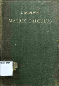 Image of MATRIX CALCULUS