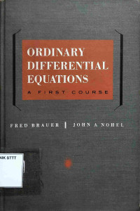 Image of ORDINARY DIFFERENTIAL EQUATIONS: A FIRST COURSE