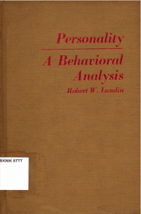 Image of PERSONALITY A BEHAVIORAL ANALYSIS