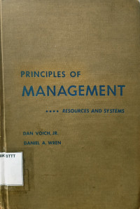 Image of PRINCIPLES OF MANAGEMENT: RESOURCES AND SYSTEMS