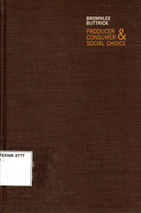 Image of PRODUCER&CONSUMER SOCIAL CHOICE
