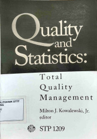 Image of QUALITY AND STATISTICS: TOTAL QUALITY MANAGEMENT