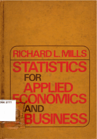 Image of STATISTICS FOR APPLIED ECONOMICS AND BUSINESS