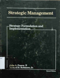 Image of STRATEGIC MANAGEMENT: STRATEGY FORMULAITON AND IMPLEMENTATION