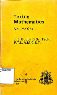 Image of TEXTILE MATHEMATICS VOLUME ONE