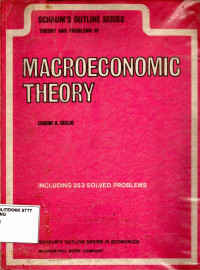 Image of THEORY AND PROBLEMS OF MACROECONOMIC THEORY