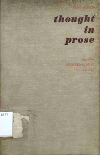 Image of THOUGHT IN PROSE