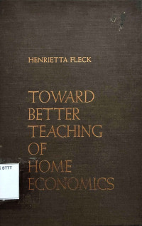 Image of TOWARD BETTER TEACHING OF HOME ECONOMICS