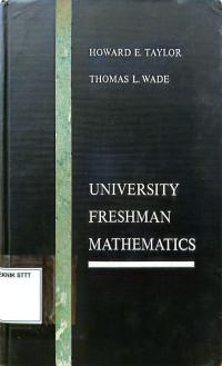 Image of UNIVERSITY FRESHMAN MATHEMATICS