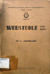 Image of WEBSTUHLE 100W 1000W TEIL B: SCHAFTMASCHINE